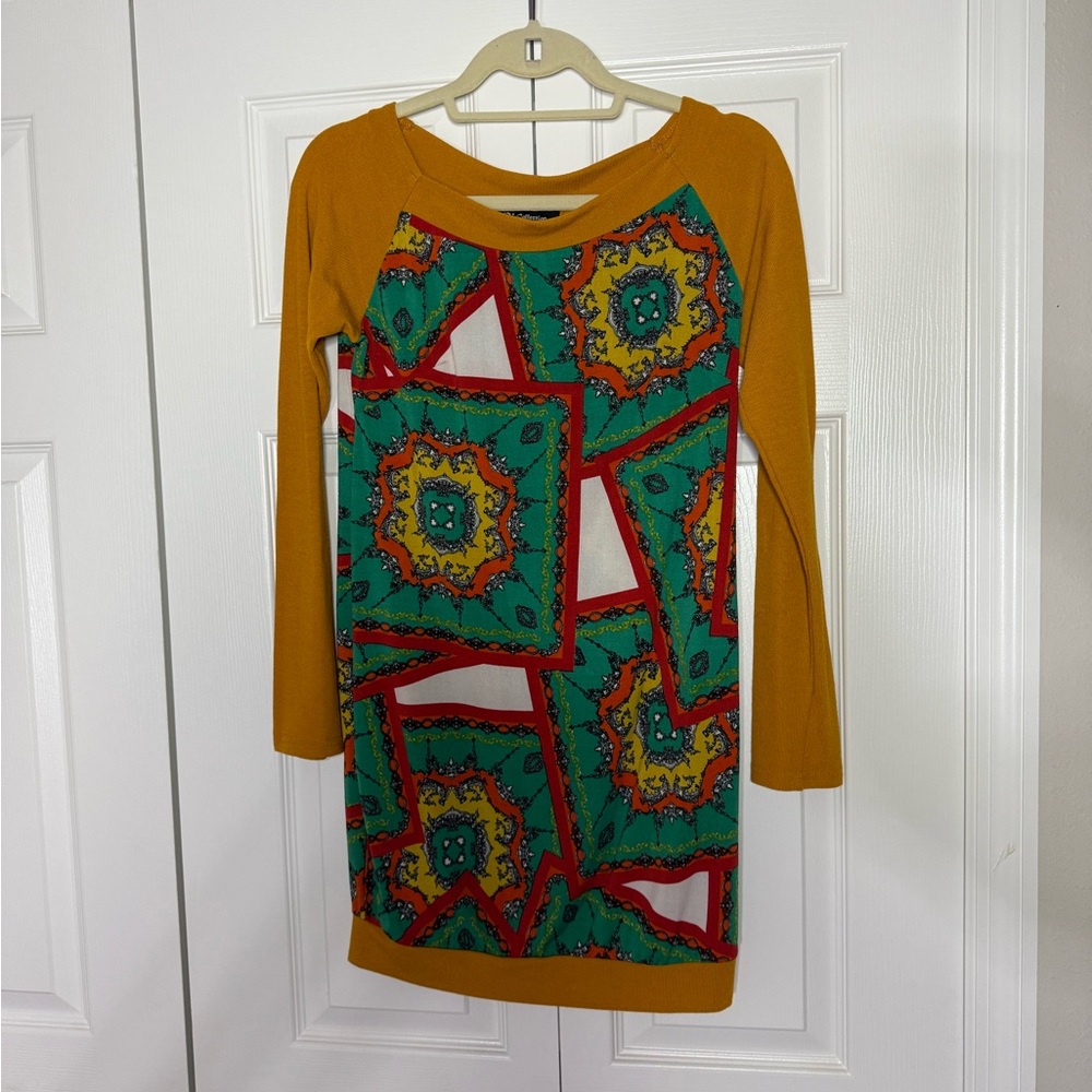 lv collection Colorful Geometric Pattern Dress sz medium nwot